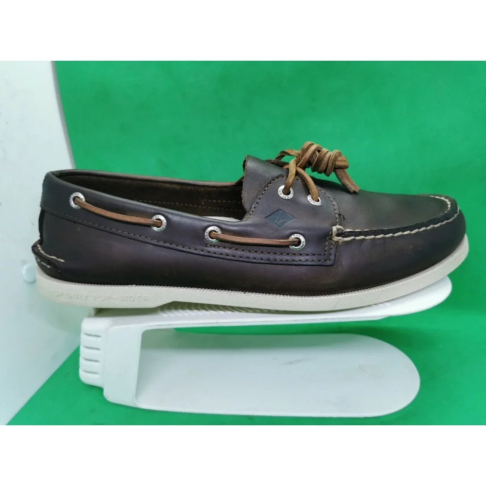 Vintage Sperry Top-Sider Men's Authentic Boat Driving Shoe Amaretto Brown Sz 11M